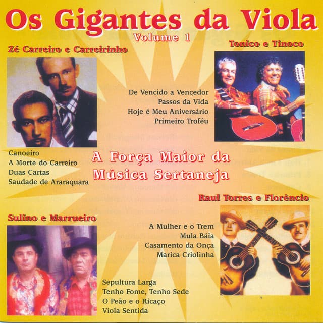 Capa de Os Gigantes Da Viola, A Força Maior da Música Sertaneja: Vol. 1