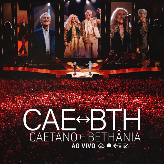 Capa de Caetano e Bethânia Ao Vivo